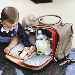 Pacapod genuine leather diaper bag